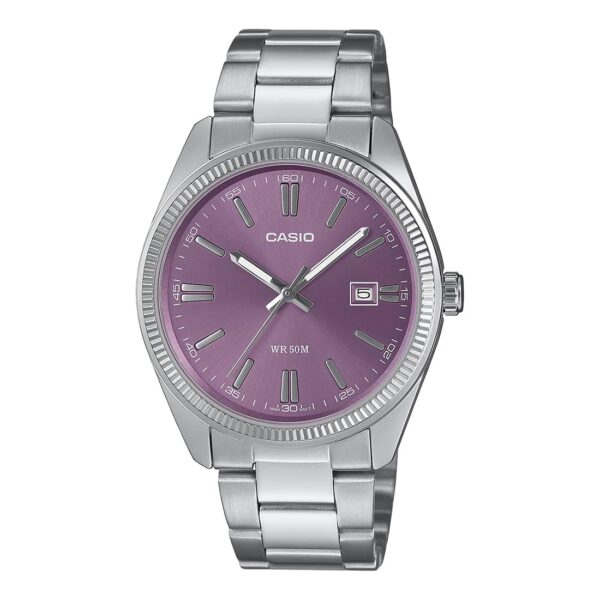 Casio Enticer Men Mtp-1302pd-6avef Analog Purple Dial